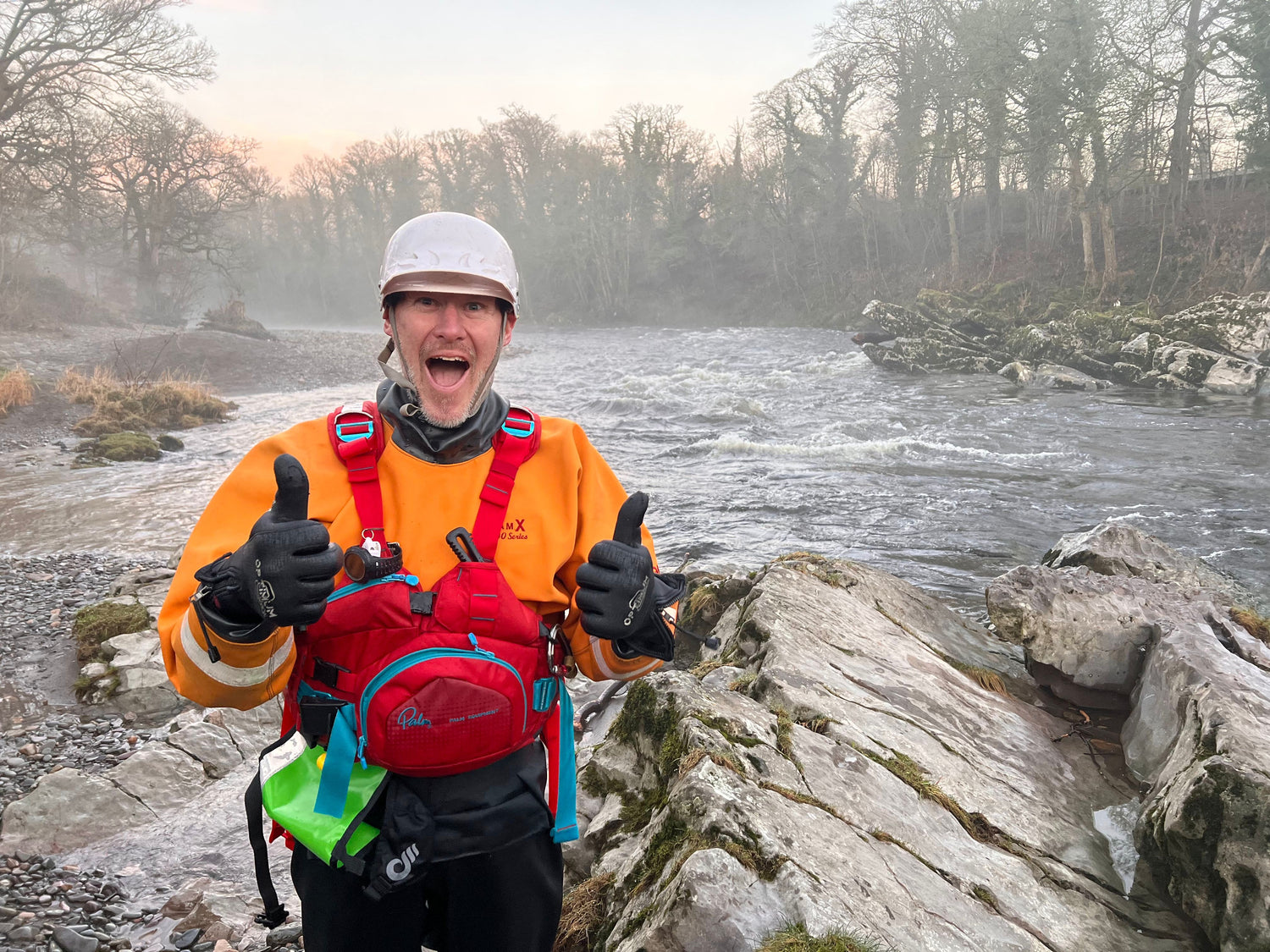 Howie crook, director of water rescue enjoying another great day on the river