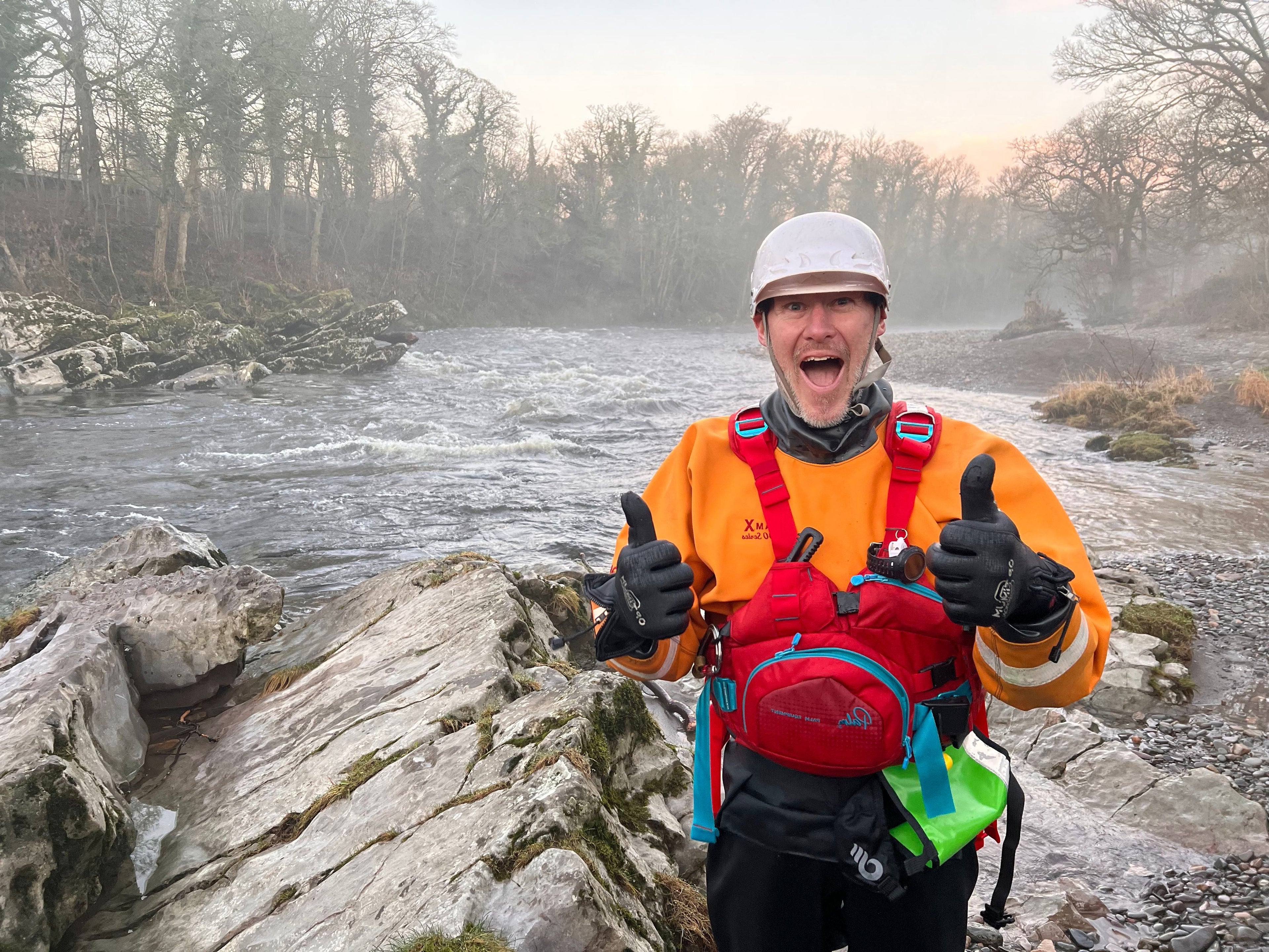 Howie crook, director of water rescue enjoying another great day on the river